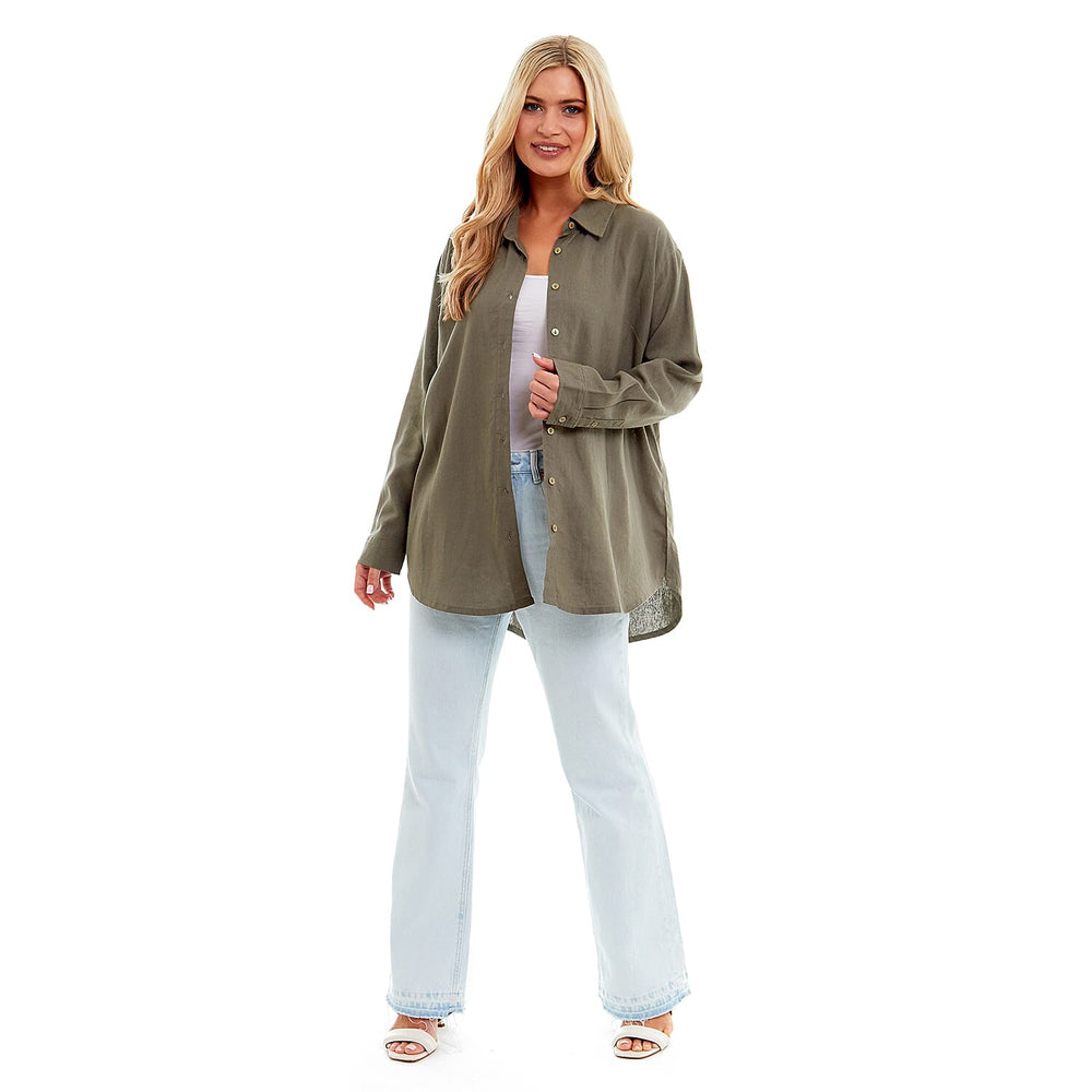 Charlotte West Ladies Linen Oversized Shirt