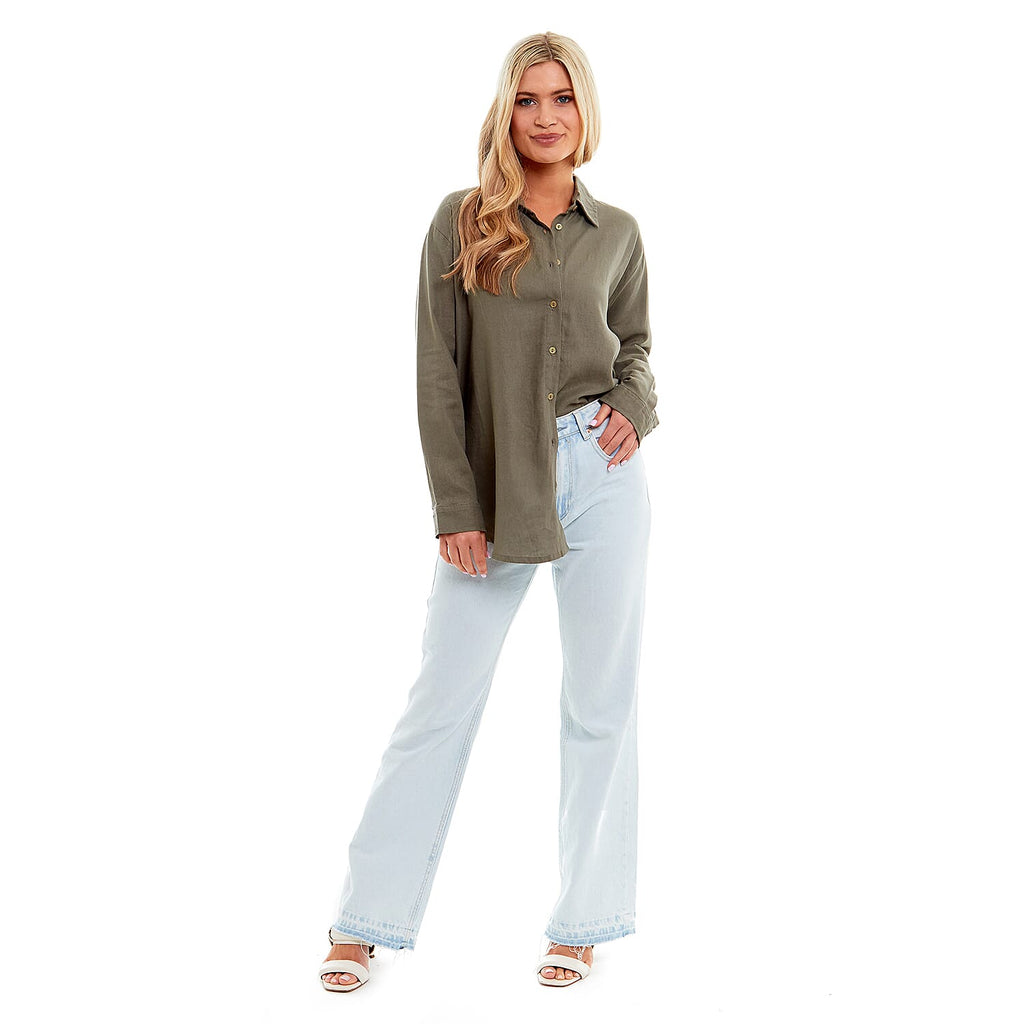 Charlotte West Ladies Linen Oversized Shirt
