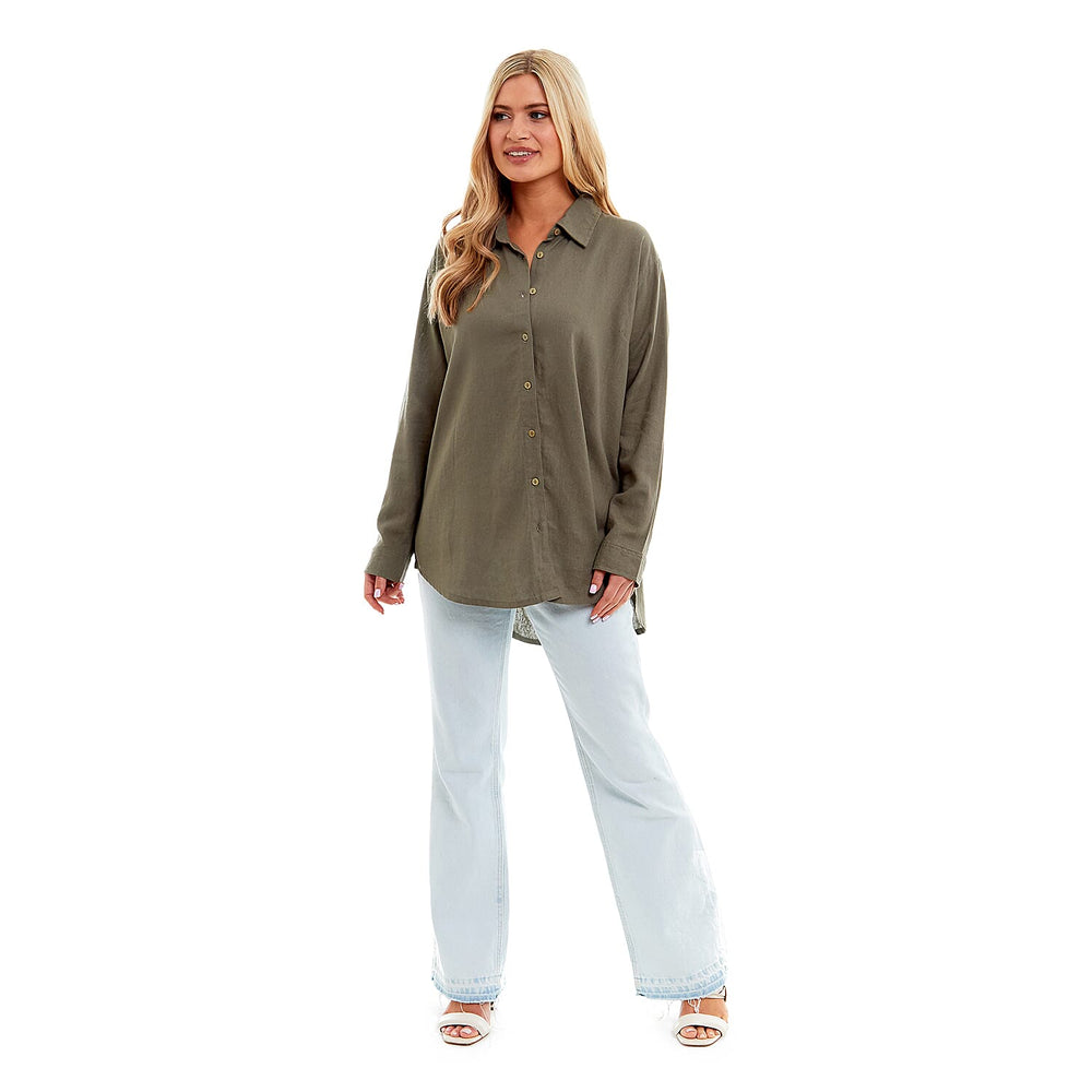 Charlotte West Ladies Linen Oversized Shirt