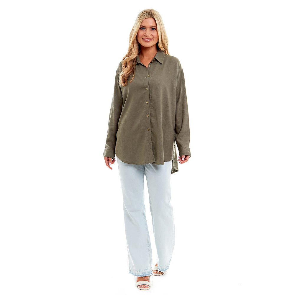 Charlotte West Ladies Linen Oversized Shirt