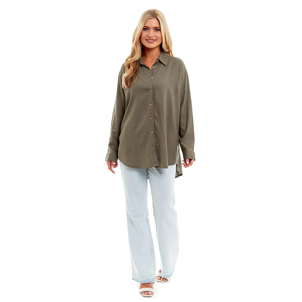 Charlotte West Ladies Linen Oversized Shirt