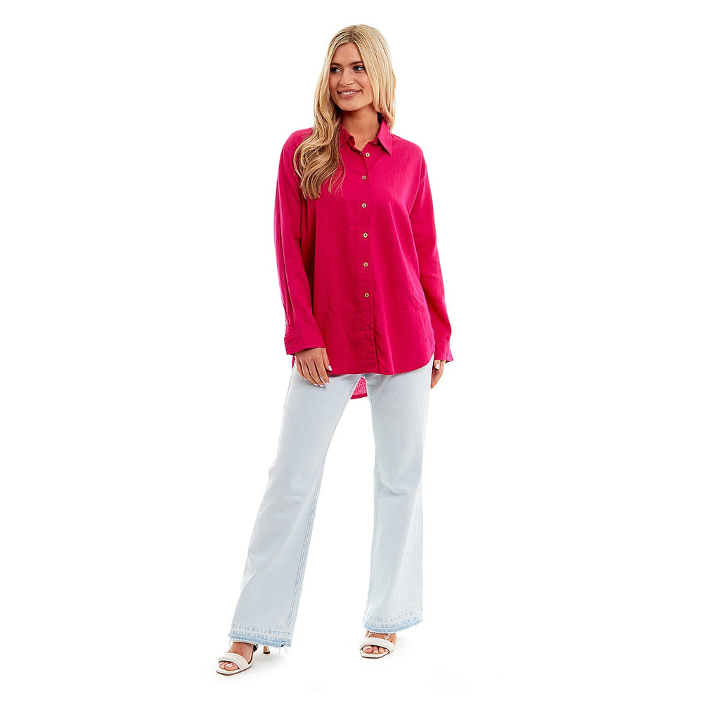 Charlotte West Ladies Linen Oversized Shirt
