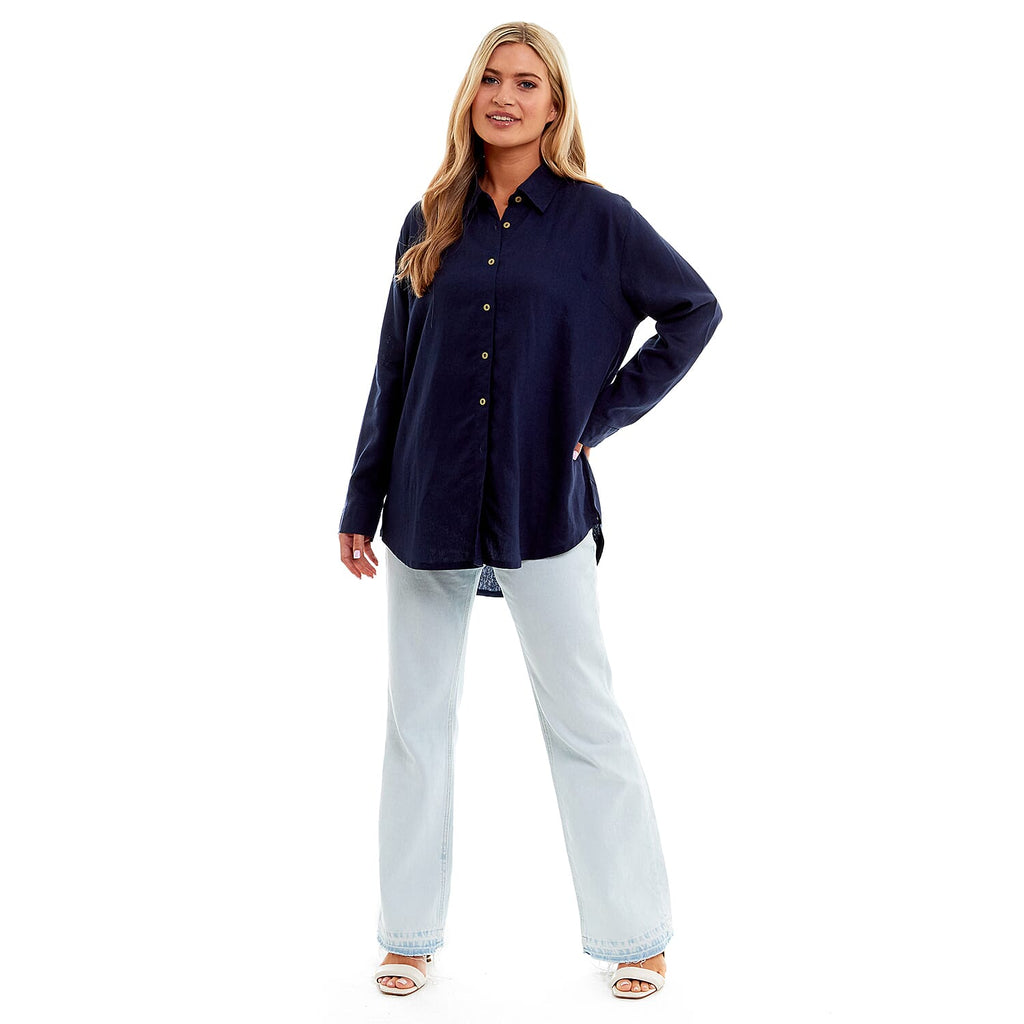 Charlotte West Ladies Linen Oversized Shirt