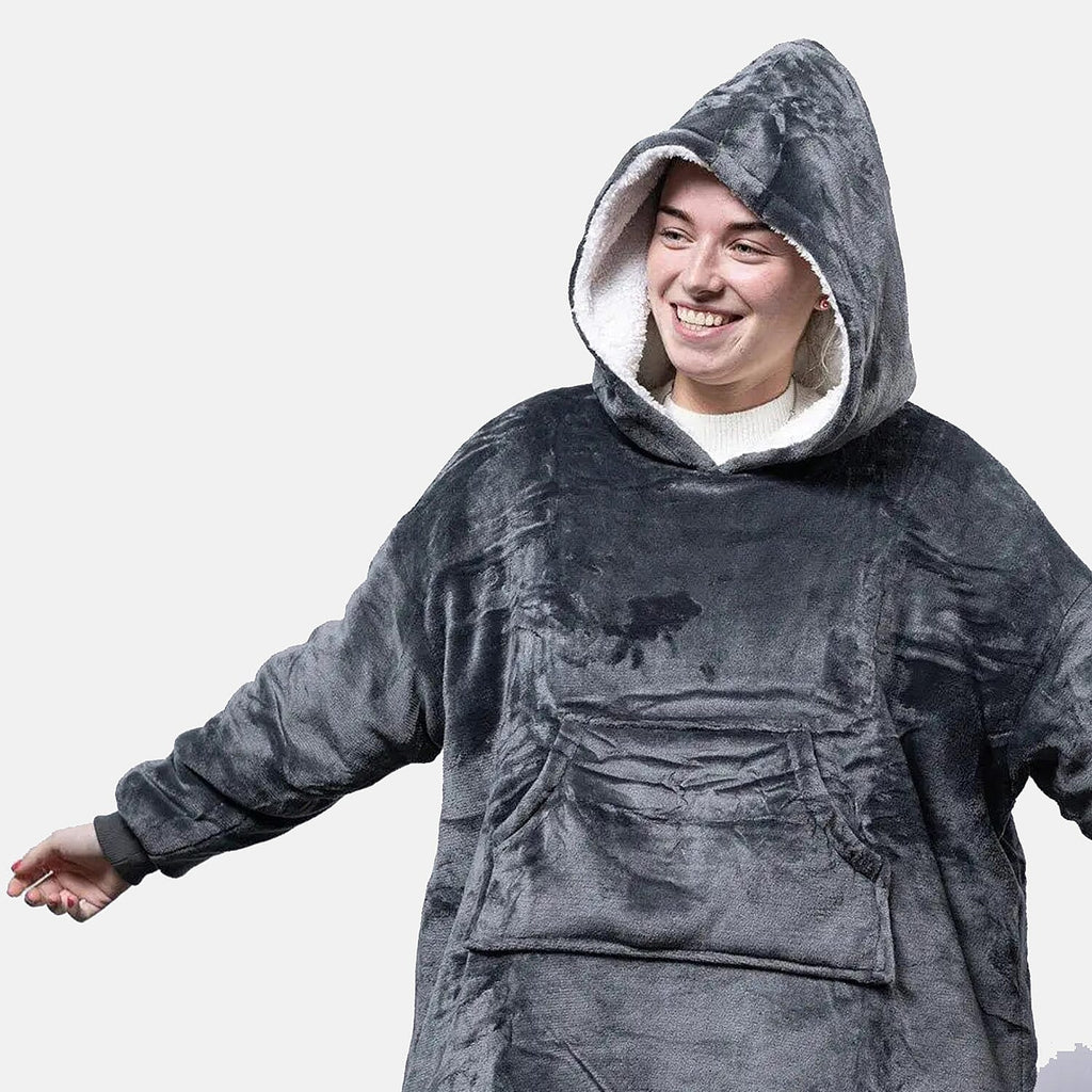 Oversized Hoodie Blanket - Charcoal