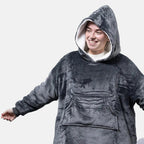Oversized Hoodie Blanket - Charcoal