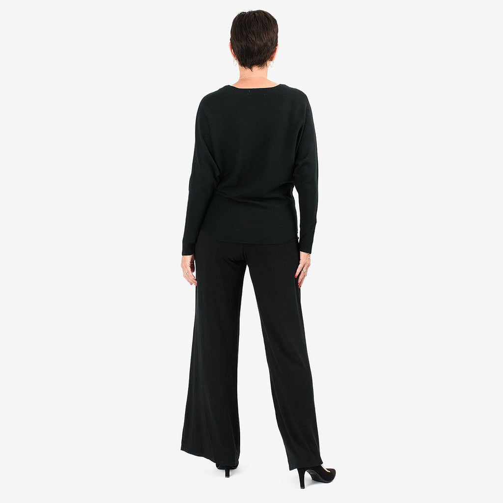 SHOWSTOPPER DIAMANTE COLLECTION - Chilli Charm Diamante Knit Jumper (Size - M-L 10 TO 16) - Black