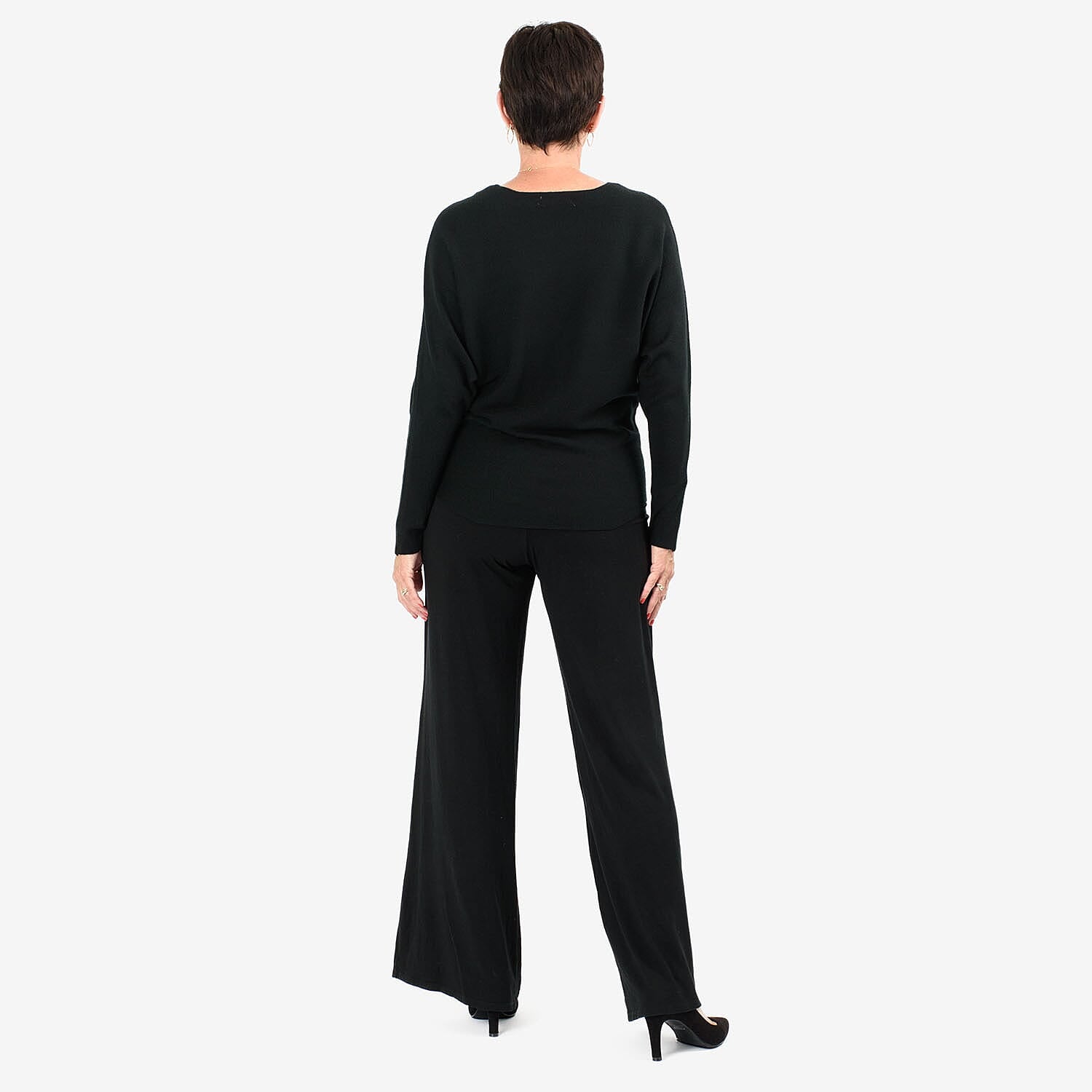 SHOWSTOPPER DIAMANTE COLLECTION - Chilli Charm Diamante Knit Jumper (Size - M-L 10 TO 16) - Black
