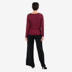 Chilli Charm Women’s Embellished Shoulder Jumper with Long Sleeves & Round Neck