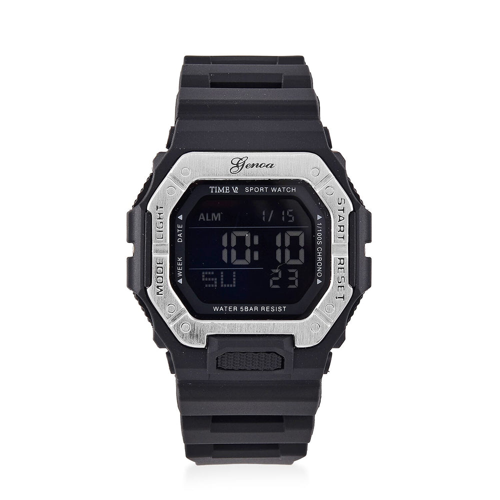 GENOA Designer Inspired Watch in Stainless Steel - Black