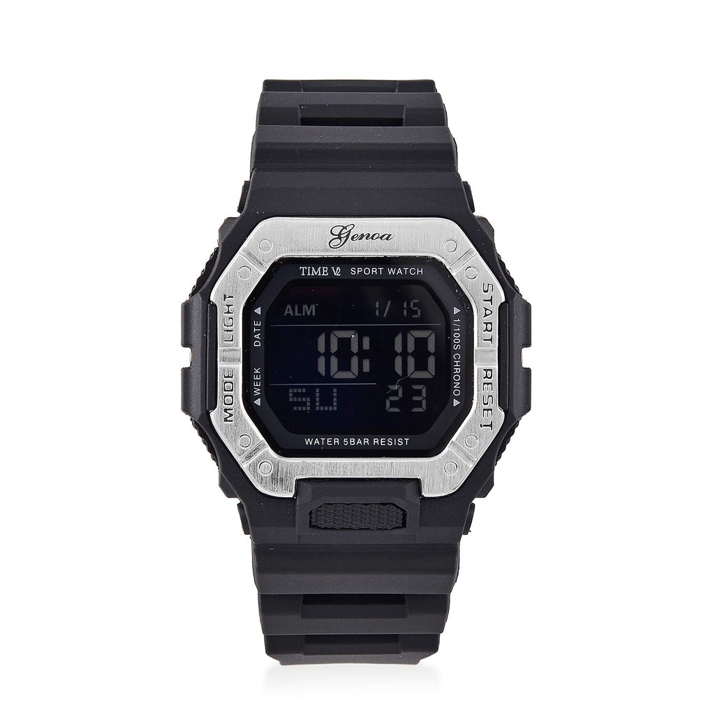 GENOA Designer Inspired Watch in Stainless Steel - Black