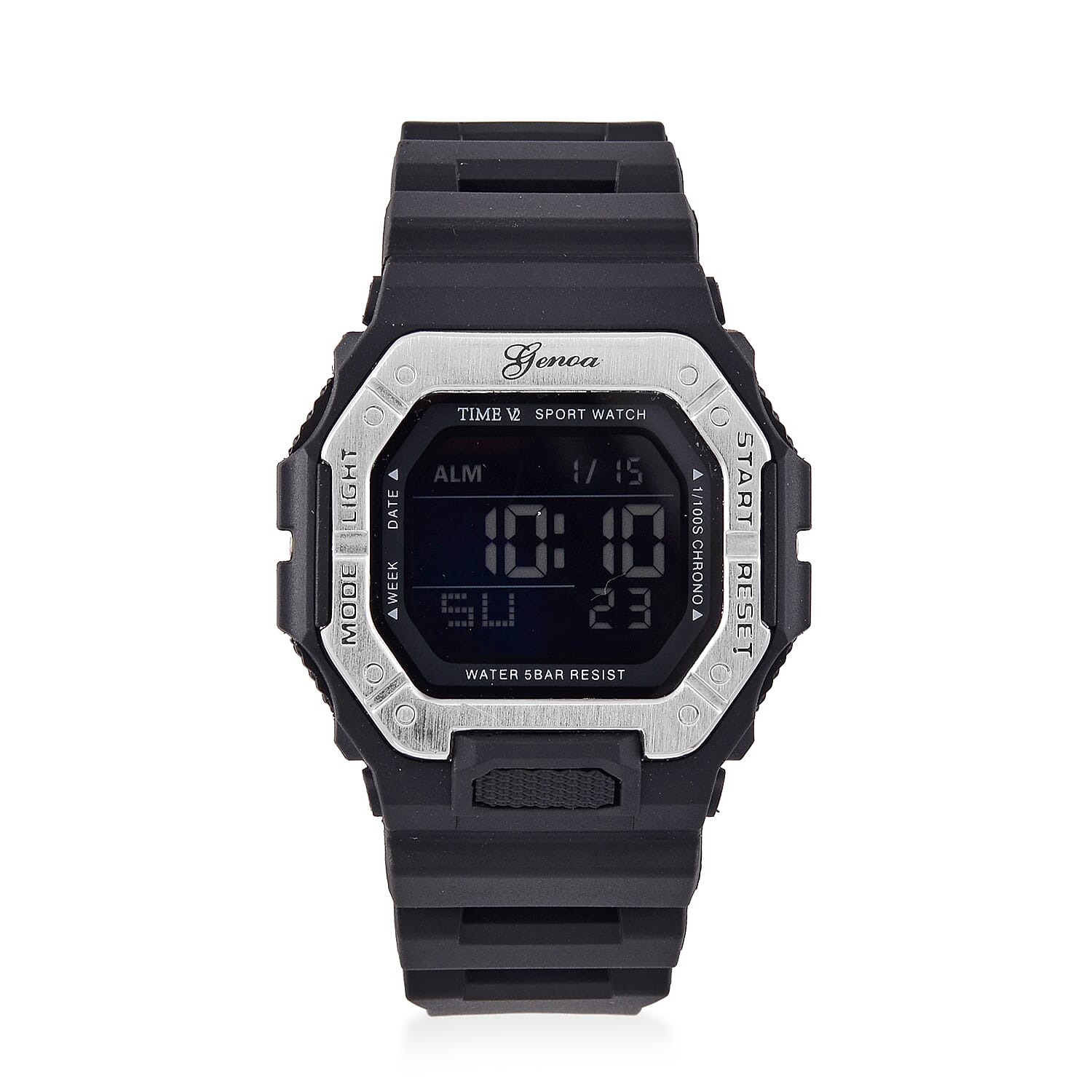 GENOA Designer Inspired Watch in Stainless Steel - Black