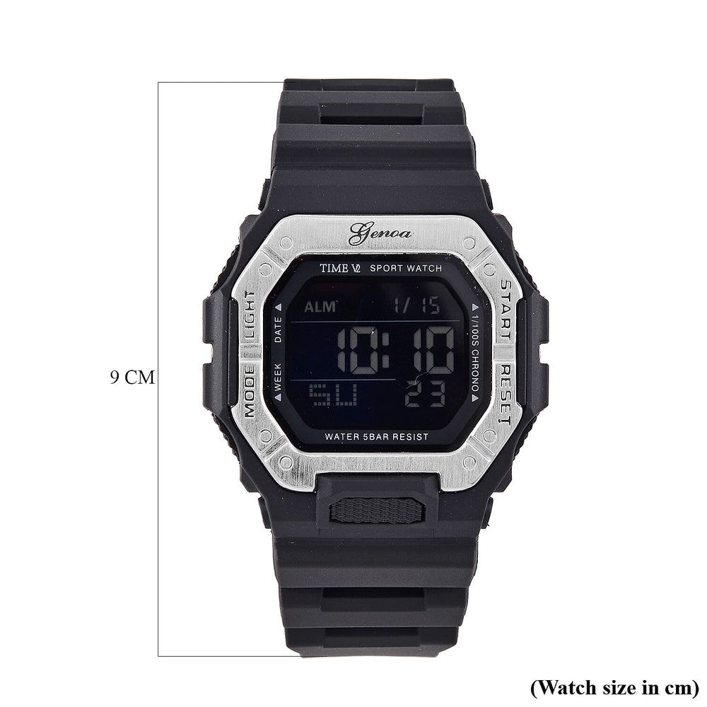 GENOA Designer Inspired Watch in Stainless Steel - Black