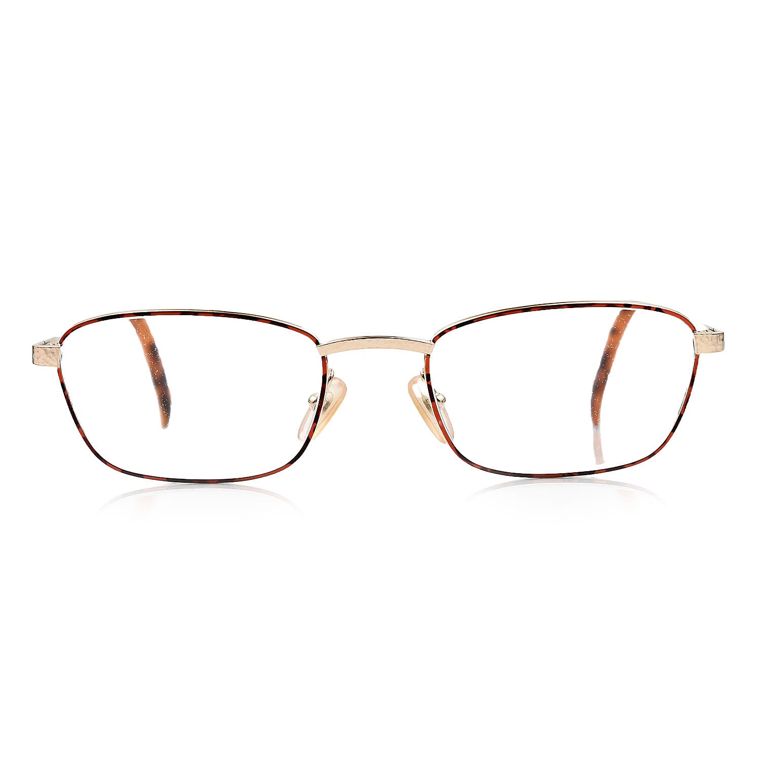 Christian Dior Rectangular Metal Tort Frame Readers (Power 2.0) - Golden