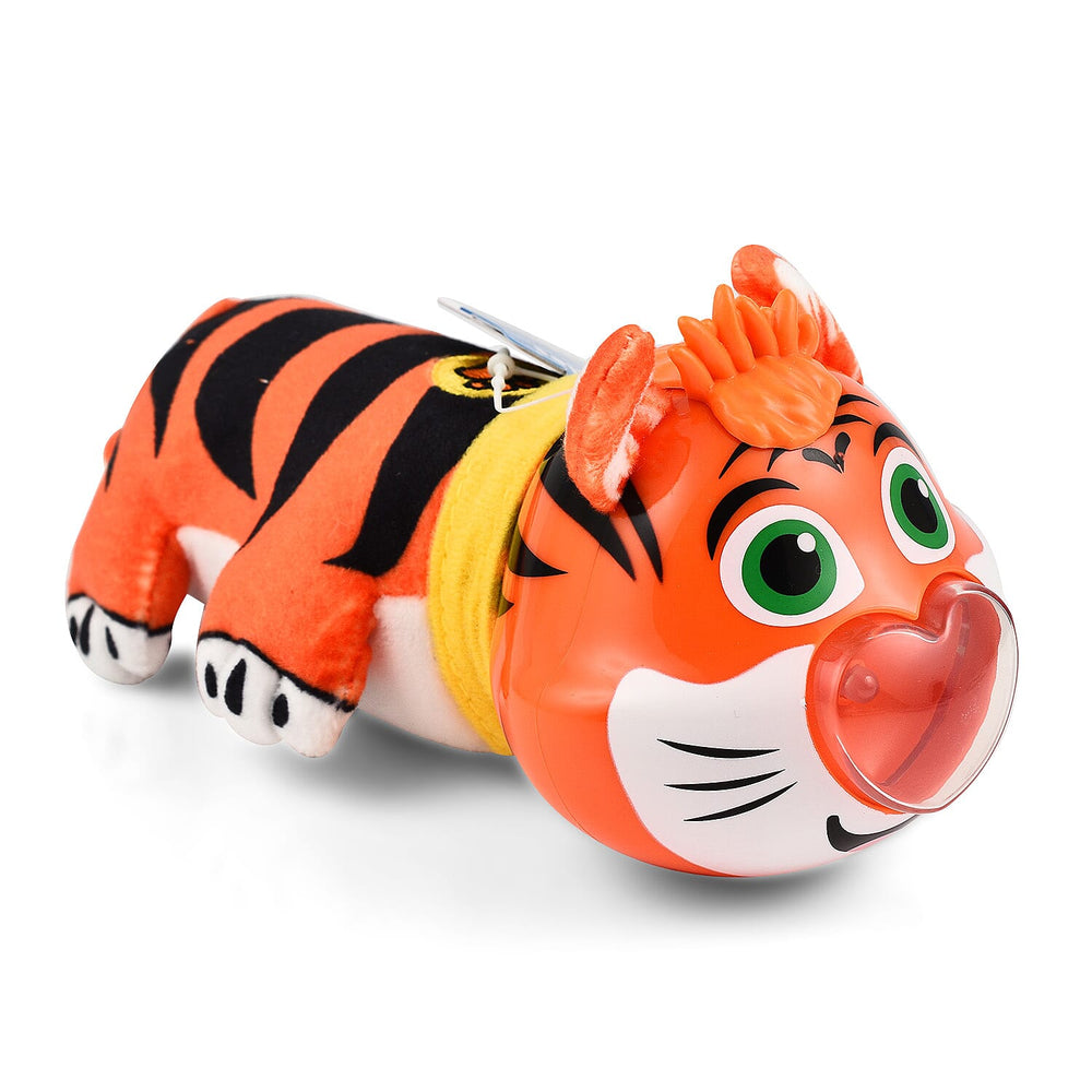Christmas Closeout Toys - Childrens Animal Soft Toy Pull Tail to Light up Torch- Tiger