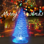 Christmas Decoration- 3 Piece Set Red Colour Crystal Tree with Colour Changing LED Lights