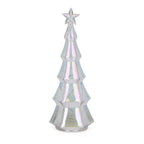 Tabletop Glass Cone Christmas Tree with LED Lights (3AAA Battery Inc.) - Transparent