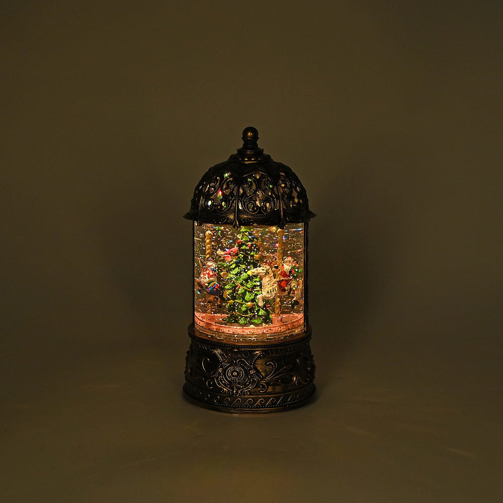 Christmas Carousel Snow Dome Lantern
