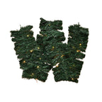 4 Piece Set- 2 LED Christmas Trees With Plant Pots (90CM), LED Wreath (60CM) and LED Garland (270CM)