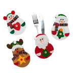 Pack of 4 Christmas Cutlery Cover (Size 13x10 cm) - Multi