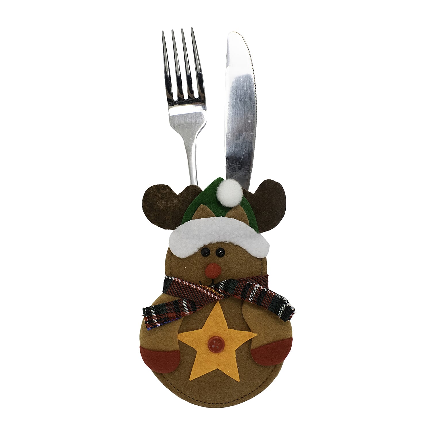 Pack of 4 Christmas Cutlery Cover (Size 13x10 cm) - Multi