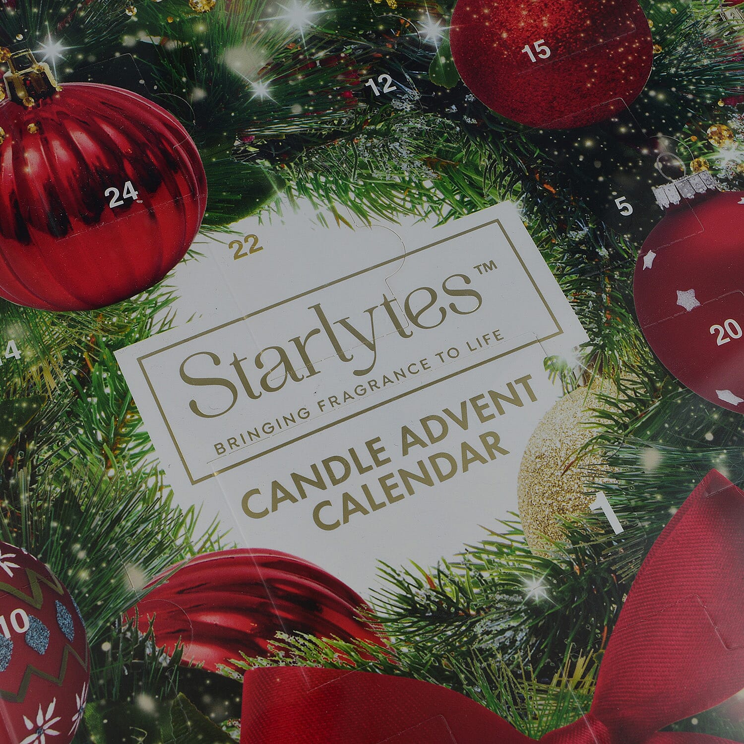 Starlytes Candle Christmas Advent Calendar - White & Green