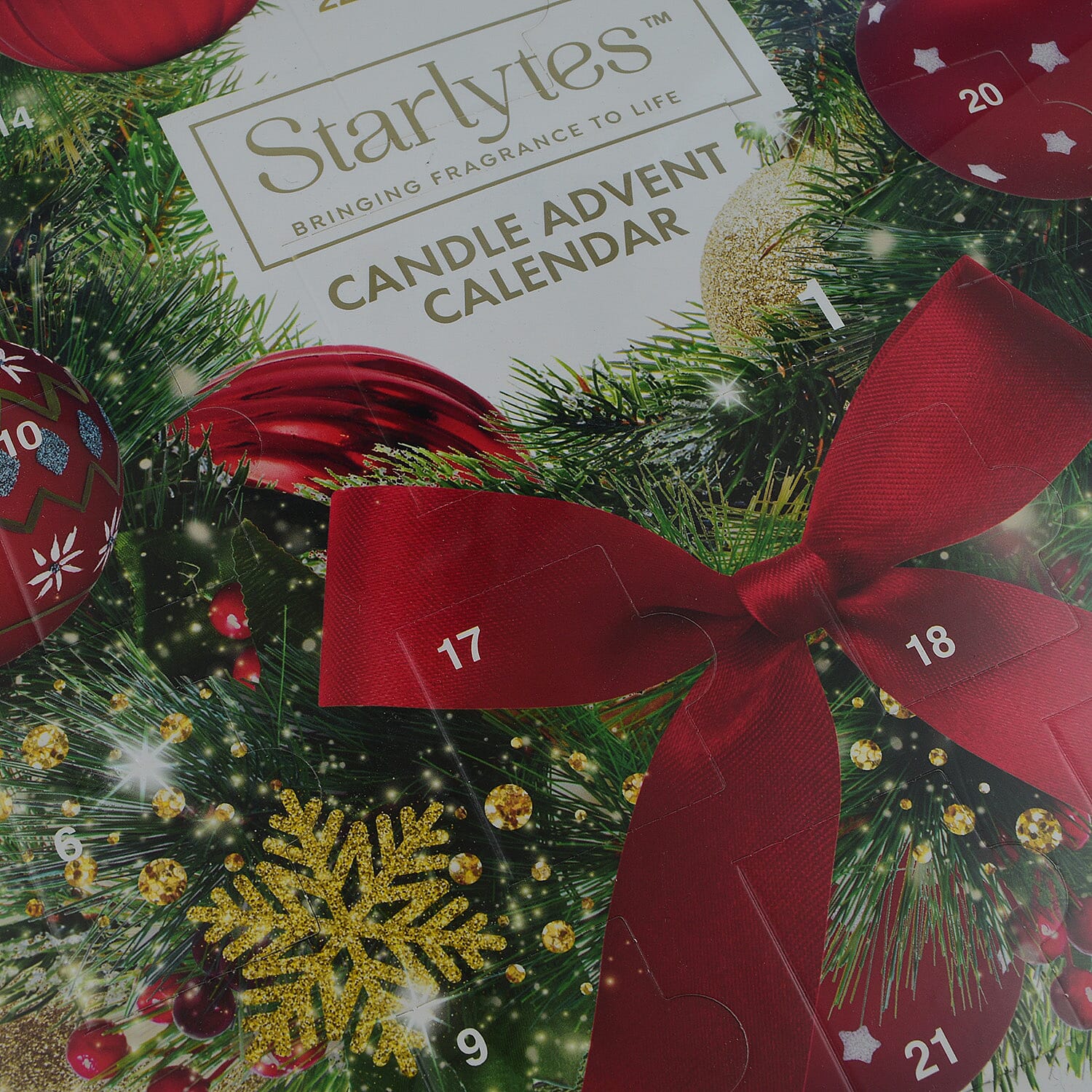 Starlytes Candle Christmas Advent Calendar - White & Green