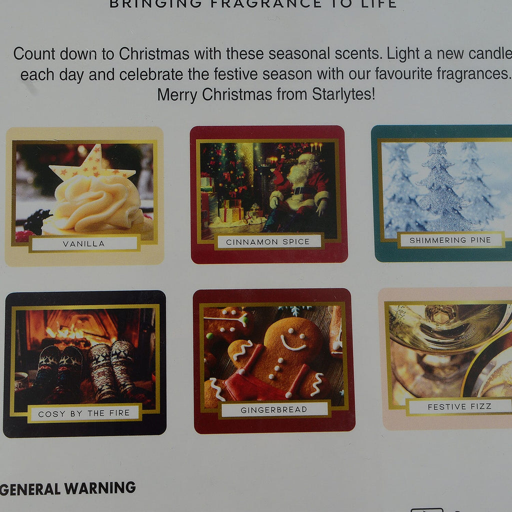 Starlytes Candle Christmas Advent Calendar - White & Green