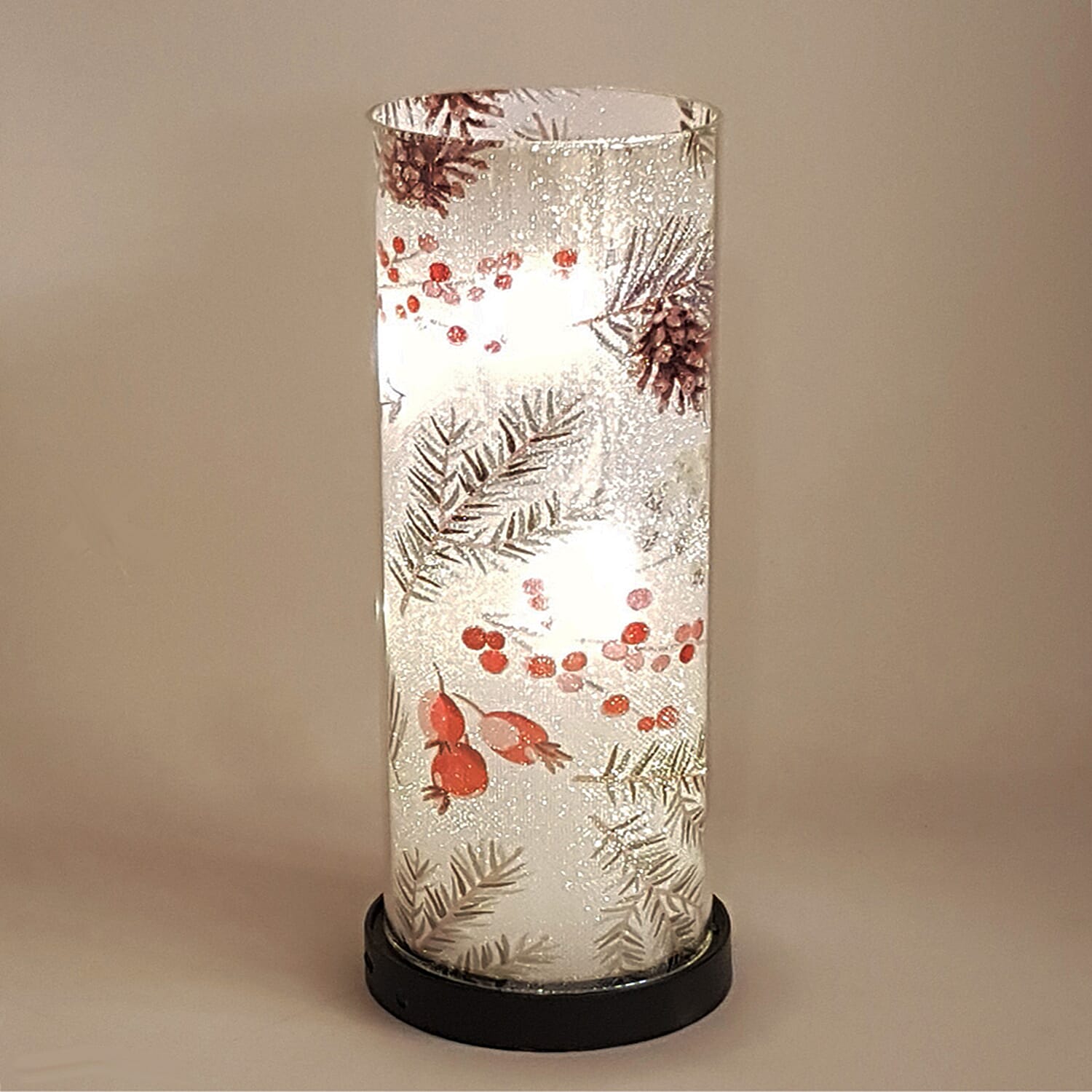 Winter Berries Sparkler Decorative Accents (Large, 21x8.5cm) - White