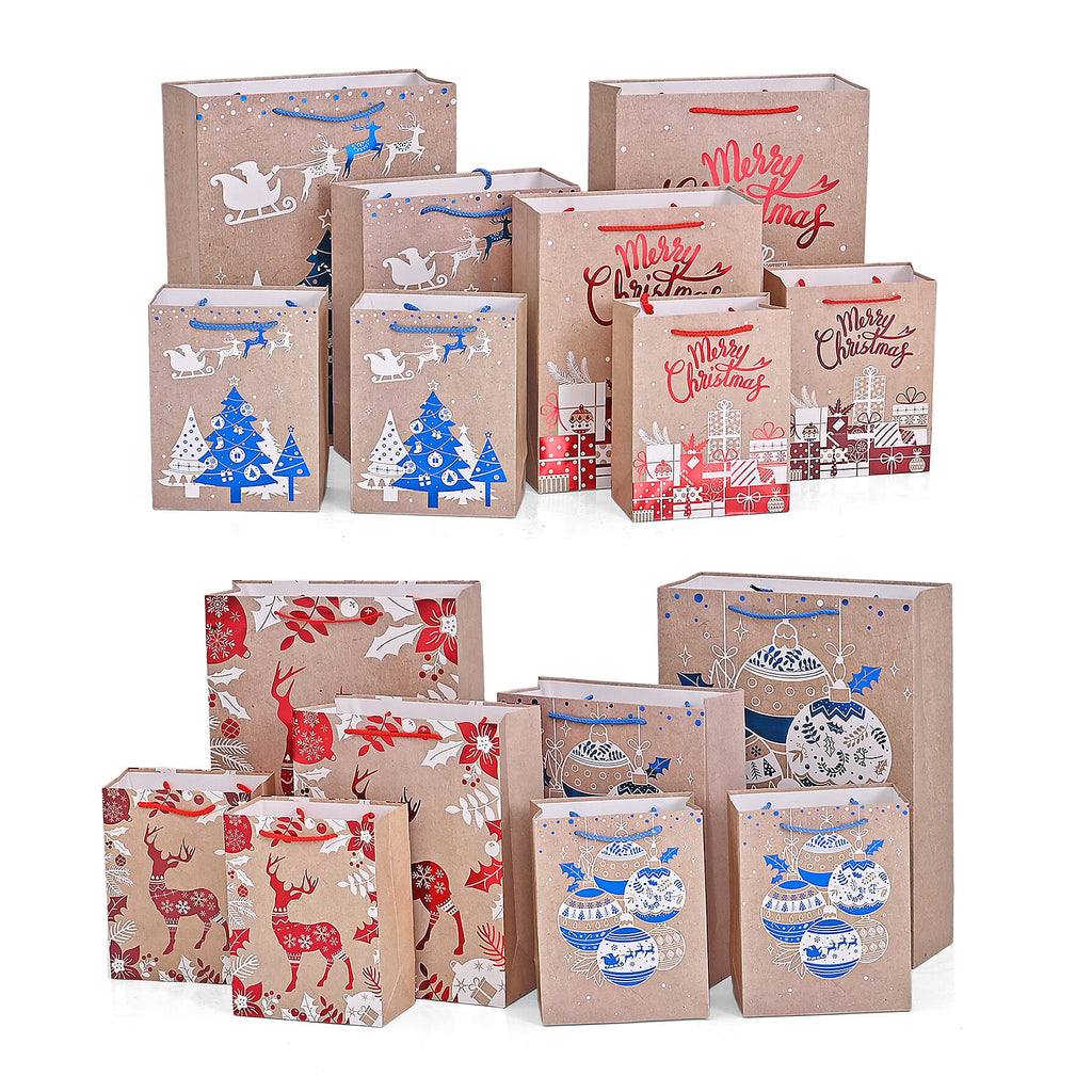 MOST POPULAR DEAL IS BACK -  SET OF 16 Christmas Paper Gift Bags