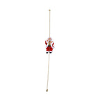 Animated Climbing Santa with Golden Pearls & Music (23 cm) Powered by 3 AA Batteries (not inc.) - Red & White