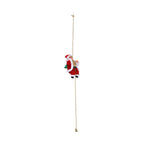 Animated Climbing Santa with Golden Pearls & Music (23 cm) Powered by 3 AA Batteries (not inc.) - Red & White