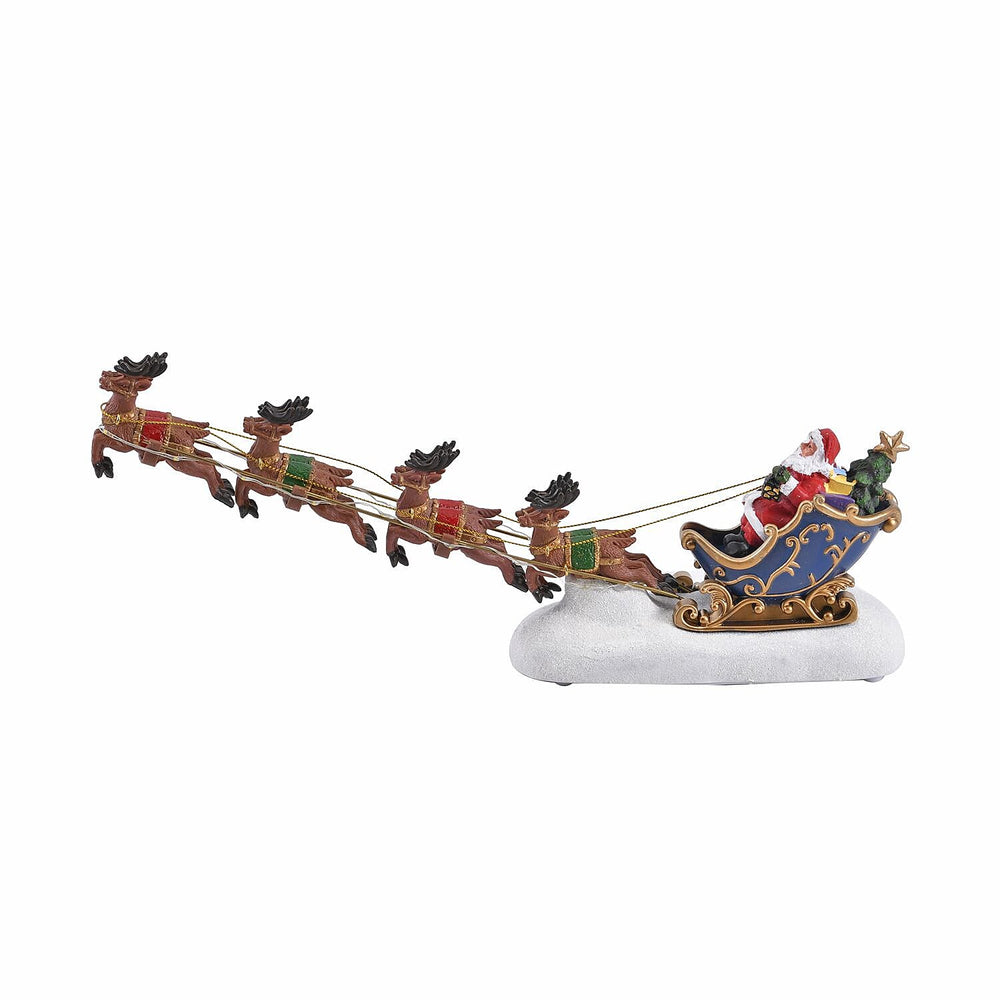 Christmas Santa Riding Sleigh with LED Warm Lights (3xAAA Battery- Not included)