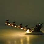 Christmas Santa Riding Sleigh with LED Warm Lights (3xAAA Battery- Not included)