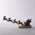 Christmas Santa Riding Sleigh with LED Warm Lights (3xAAA Battery- Not included)