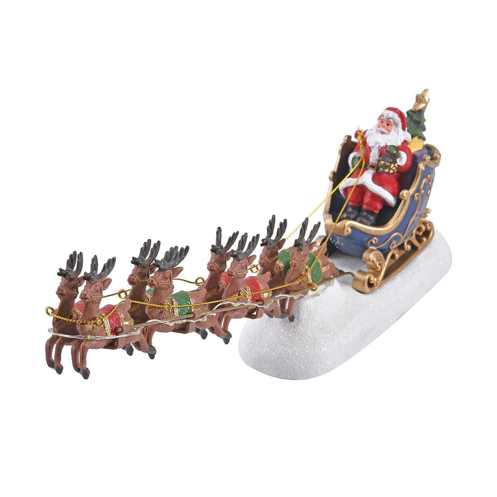 Christmas Santa Riding Sleigh with LED Warm Lights (3xAAA Battery- Not included)