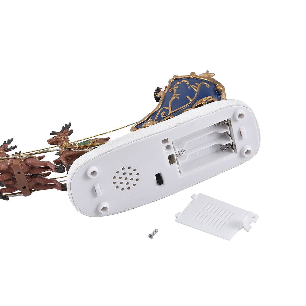 Christmas Santa Riding Sleigh with LED Warm Lights (3xAAA Battery- Not included)