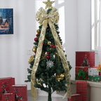 Christmas Tree Top Bow (135 x 33 cm) - Gold