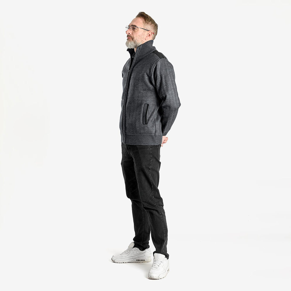 Christoper Knight - Fleece Lined Zip Through Cardigan