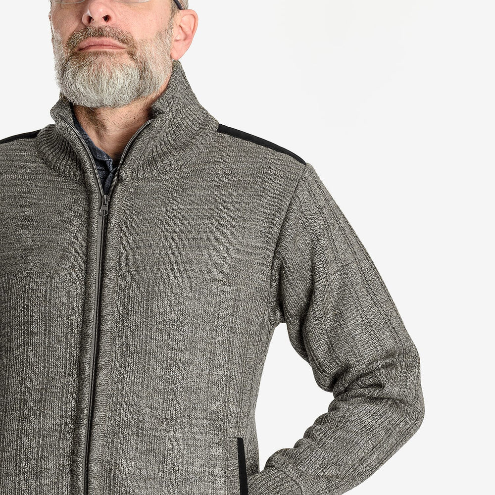 Christoper Knight - Fleece Lined Zip Through Cardigan (Size L) - Fawn