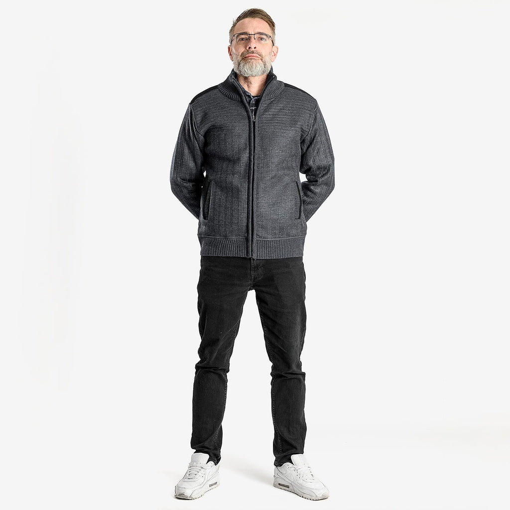 Christoper Knight - Fleece Lined Zip Through Cardigan