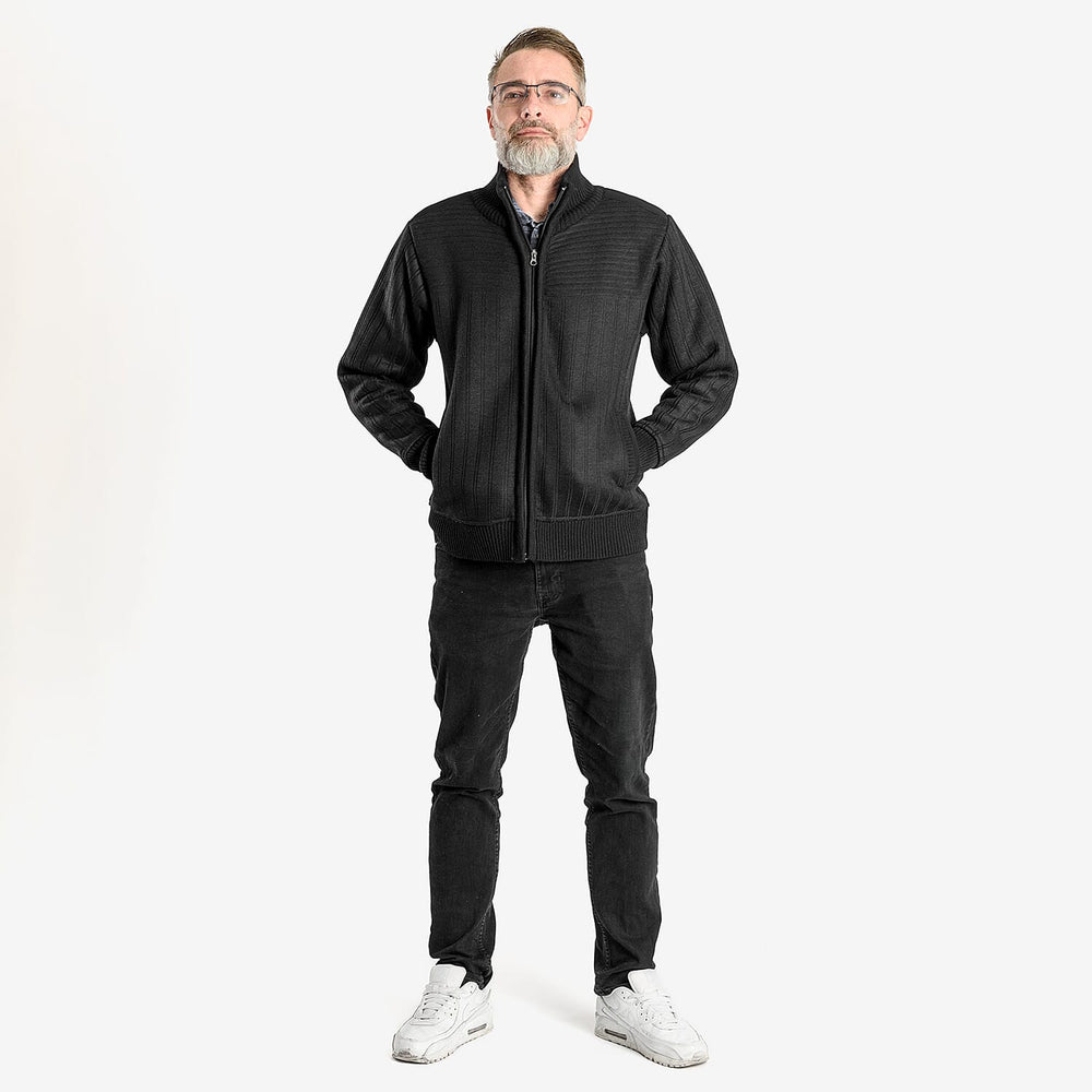 Christoper Knight - Fleece Lined Zip Through Cardigan