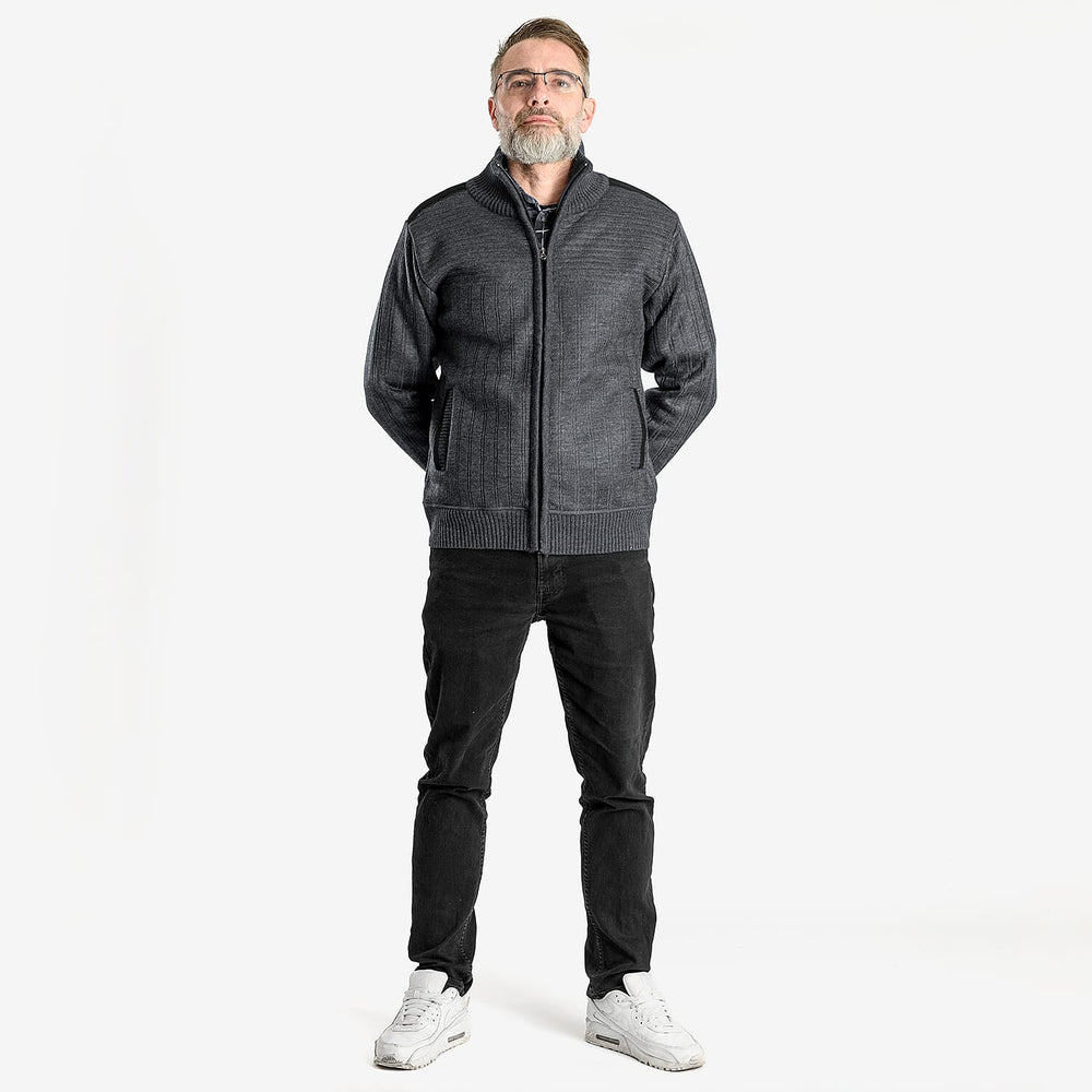 Christoper Knight - Fleece Lined Zip Through Cardigan