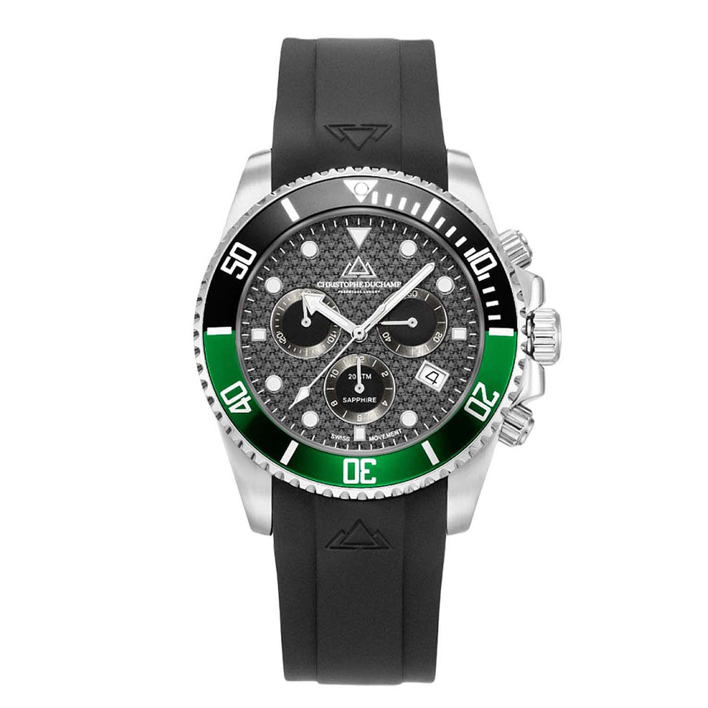 Christophe Duchamp Swiss Mens Watch in Stainless Steel - Black