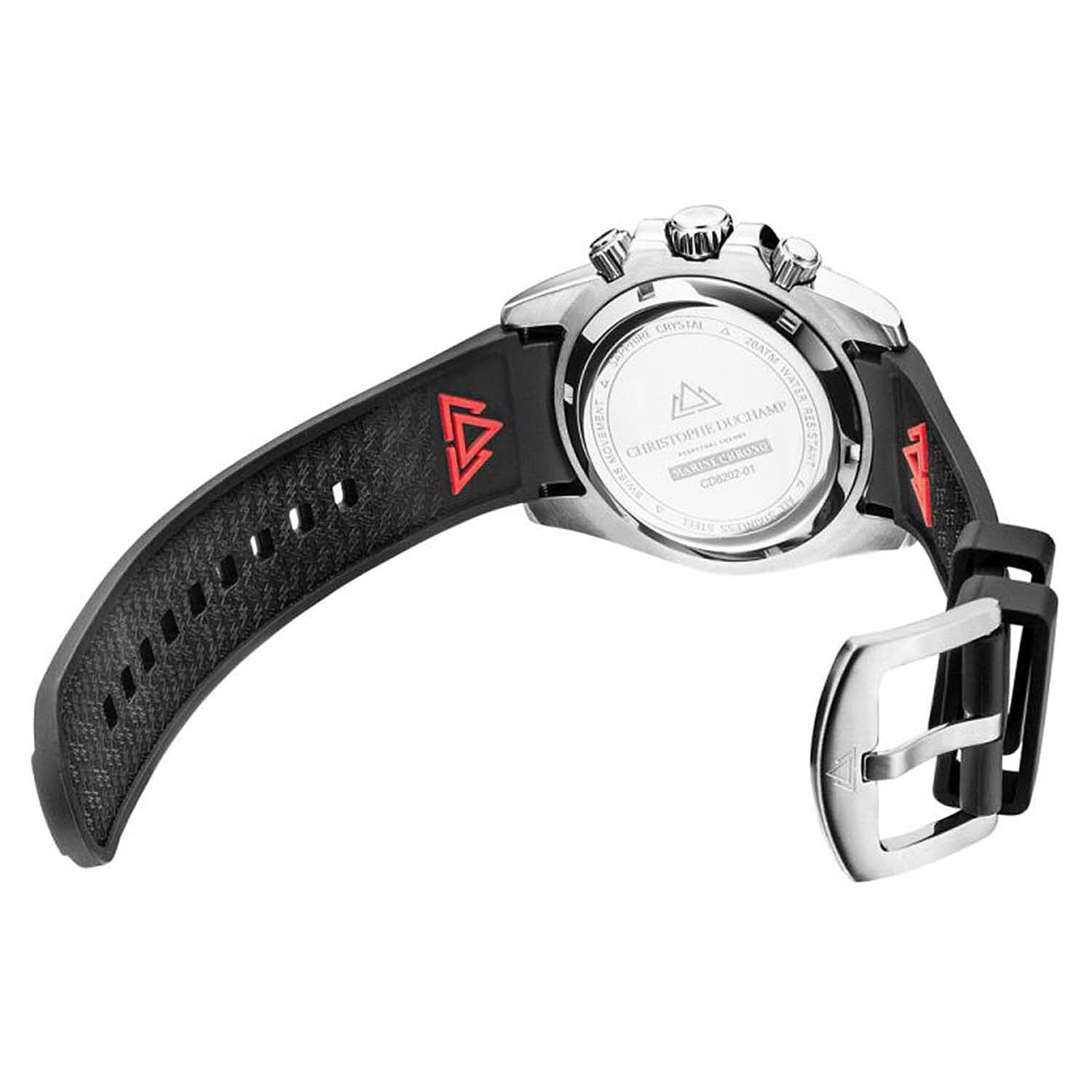 Christophe Duchamp Swiss Mens Watch in Stainless Steel - Black