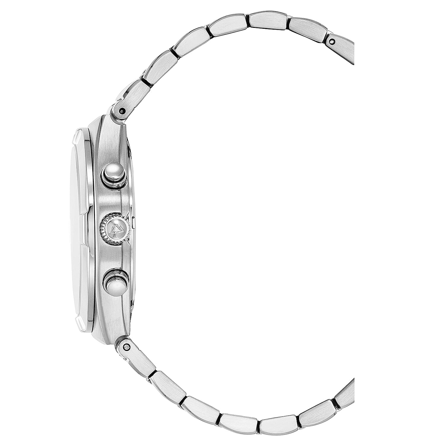 Christophe Duchamp DOrsay Quartz Ronda 5030.d Chronograph 5ATM Ladies Watch with Diamond Sky Blue Dial and Silver Stainless Steel Chain Strap