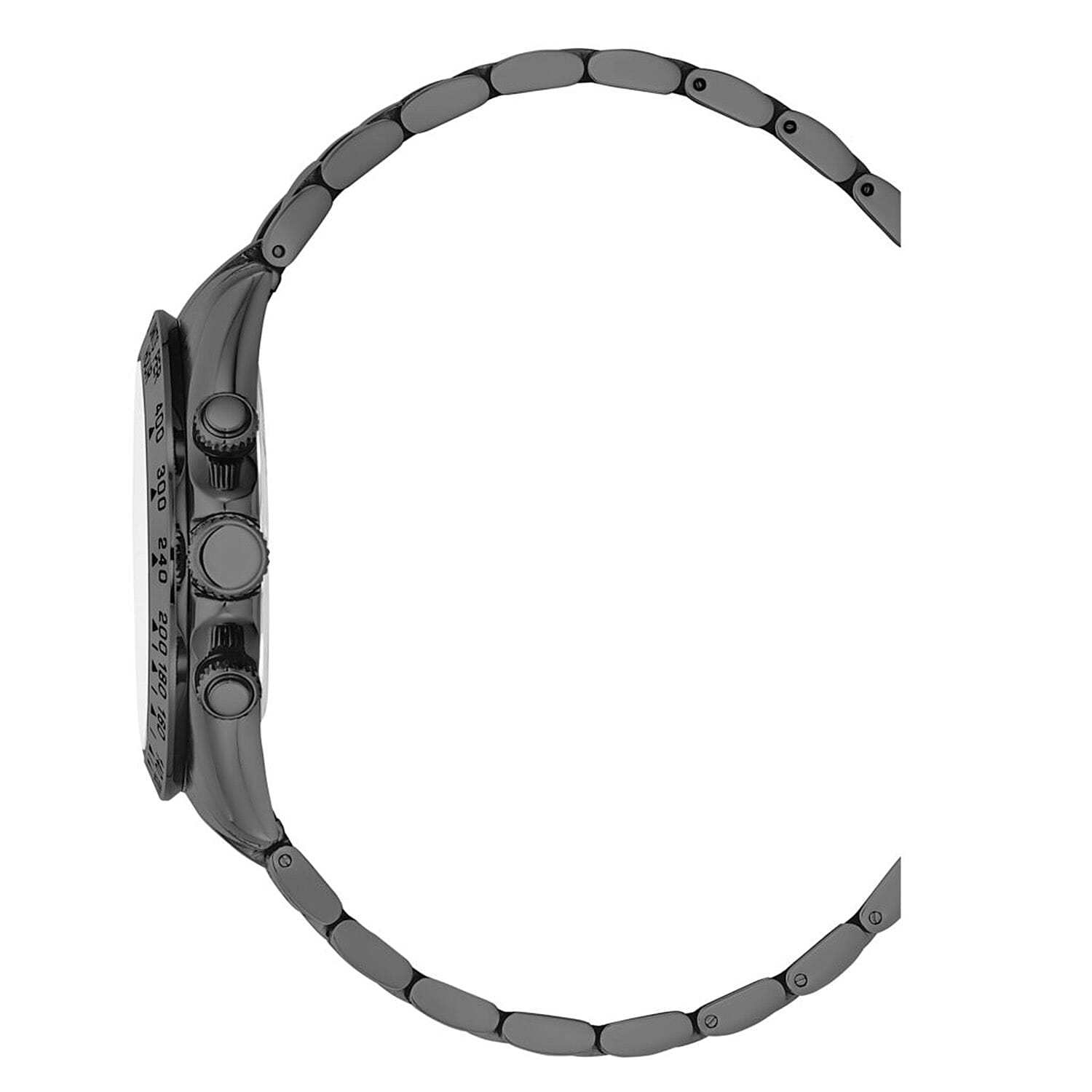 CHRISTOPHE DUCHAMP Swiss Quartz Chronograph 10ATM Black Dial Mens Watch with Stainless Steel Strap