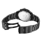 CHRISTOPHE DUCHAMP Swiss Quartz Chronograph 10ATM Black Dial Mens Watch with Stainless Steel Strap