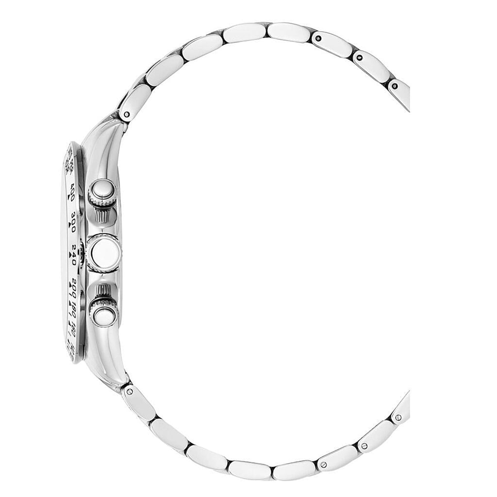 CHRISTOPHE DUCHAMP Swiss Quartz Movement Silver Dial Mens Watch with Silver Colour Stainless Steel Chain Strap
