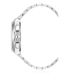 CHRISTOPHE DUCHAMP Attitude Chrono Swiss Quartz 10ATM WR Black Dial - Silver Case Mens Watch with Silver Stainless Steel Chain Strap