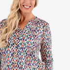 Classic  Blouse (Size - 18) - Multi Color